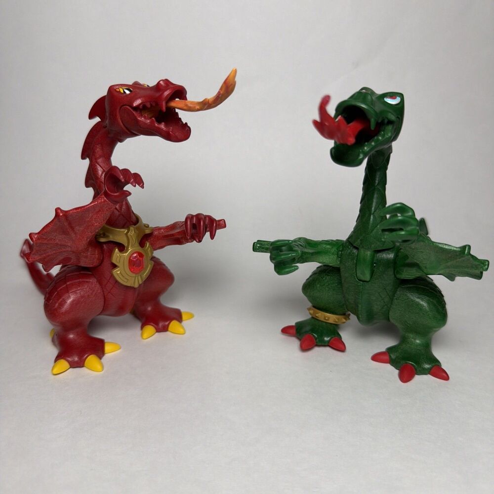 PLAYMOBIL Dragons Figures Green & Red set of 2, Movable Parts